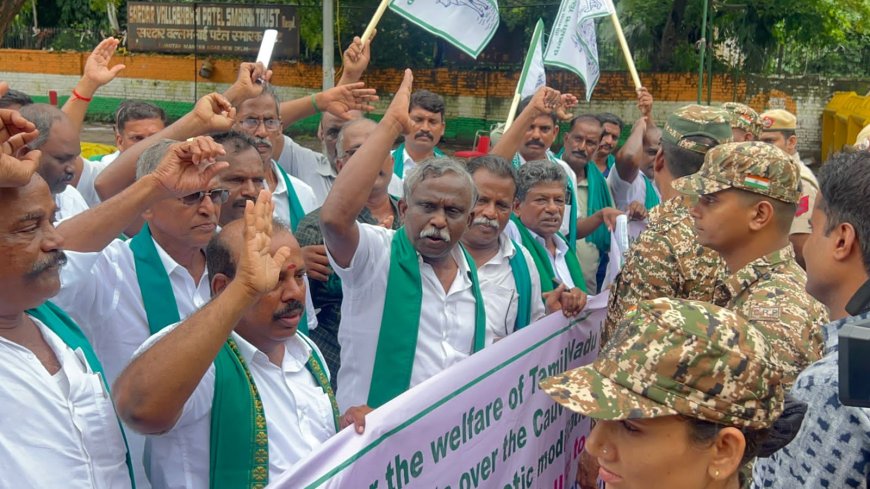 மரபணு மாற்று தொழில்நுட்பத்தை கைவிட வலியுறுத்தி பாராளுமன்றம் முற்றுகை-  பி ஆர் பாண்டியன்