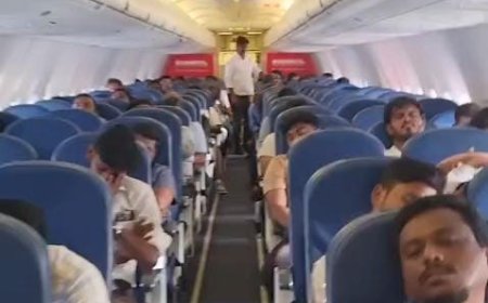 திருச்சியில் இருந்து சார்ஜா சென்ற விமானத்தில் தொழில்நுட்ப கோளாறு 176 பயணிகள் அவதி-  பயணிகள் வாக்குவாதம்