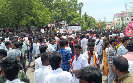 திருச்சியில் தவெக தலைவர் நடிகர் விஜயை பார்க்க குவிந்த லட்சக்கணக்கான பொதுமக்களால் திருச்சி திணறியது