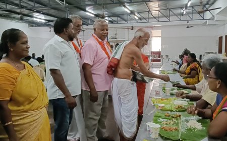 பாரதப் பிரதமர் நரேந்திர மோடி ஜி அவர்களின் 75 வது பிறந்த நாளை முன்னிட்டு ஸ்ரீரங்கம் மண்டல் பாஜக மற்றும் மோடி கிச்சன் அதிதி சத்காரம் சார்பாக மாபெரும் அன்னதானம்