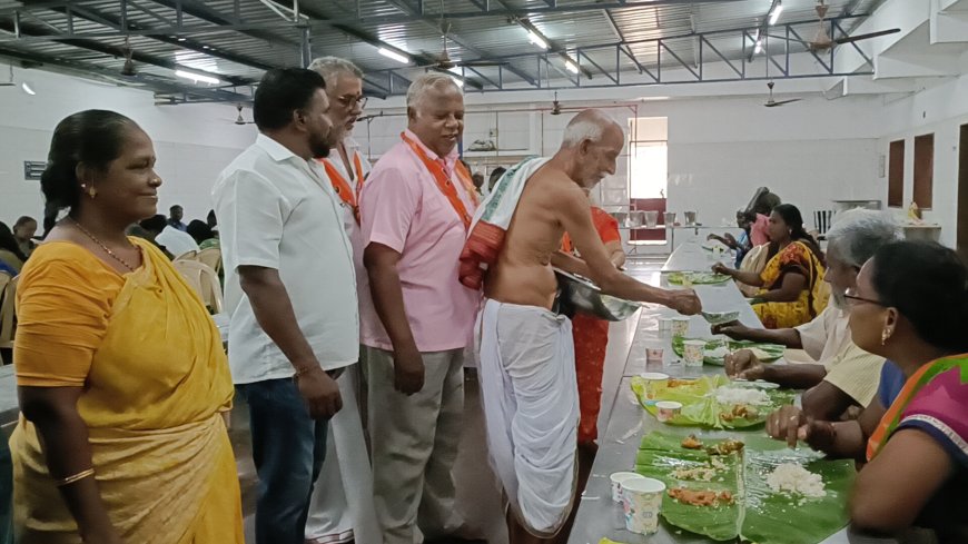 பாரதப் பிரதமர் நரேந்திர மோடி ஜி அவர்களின் 75 வது பிறந்த நாளை முன்னிட்டு ஸ்ரீரங்கம் மண்டல் பாஜக மற்றும் மோடி கிச்சன் அதிதி சத்காரம் சார்பாக மாபெரும் அன்னதானம்