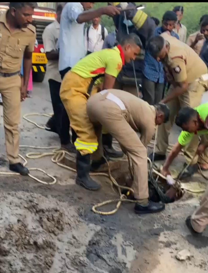 திருச்சி திருவெறும்பூர் அருகே மாநகராட்சி ஒப்பந்த பணியாளர்களாக வேலை பார்த்த 2 பேர் பாதாள சாக்கடை அடைப்பை எடுத்த பொழுது விஷவாயு தாக்கி சம்பவ இடத்திலேயே பலி